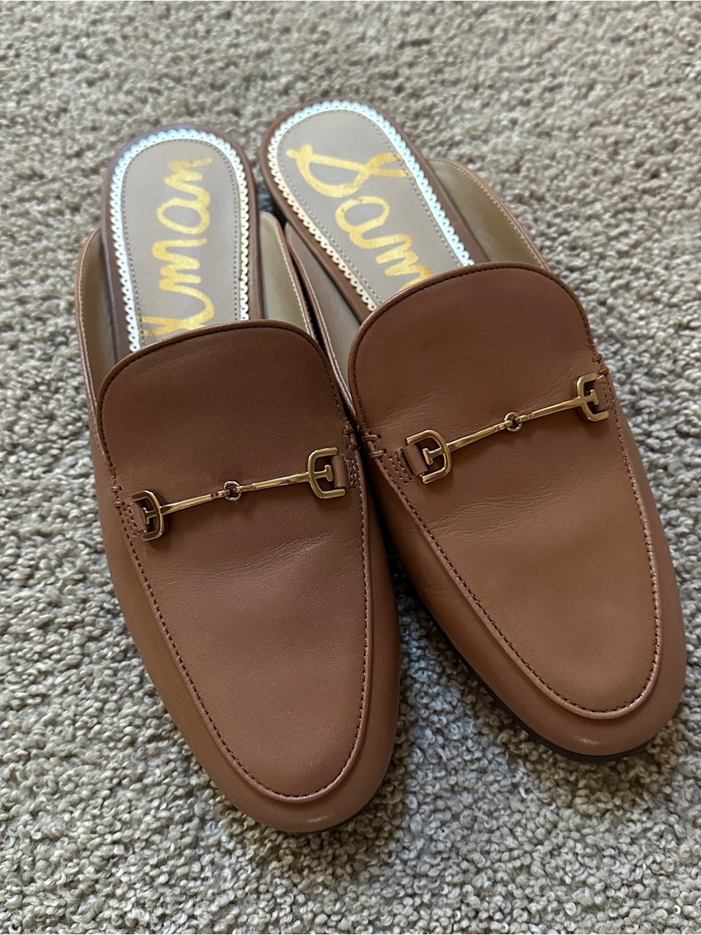 Sam Edelman Brown Leather Mules